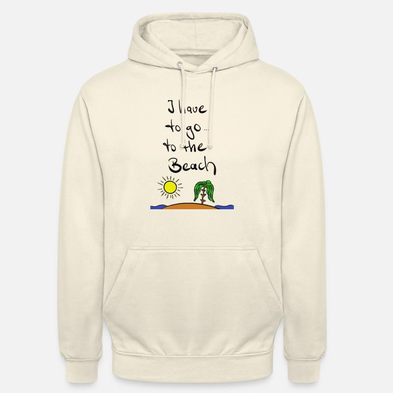 C'est l'heure de la plage! - Sweat-shirt à capuche unisexe - vanille