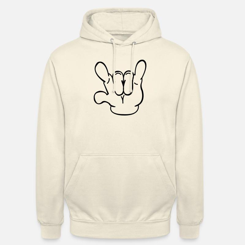 devil_hand - Sweat-shirt à capuche unisexe - vanille