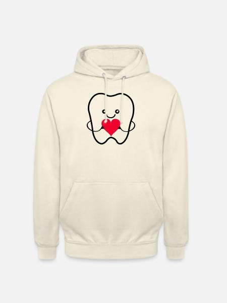 Tooth Smile Love - Unisex Hoodie - vanilla