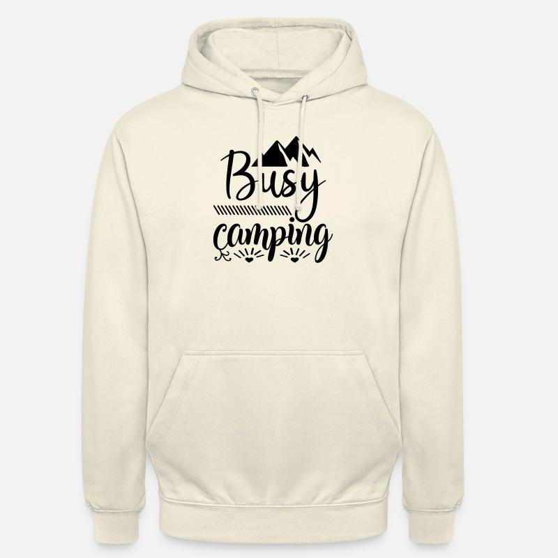 Busy Camping - Unisex Hoodie - vanilla