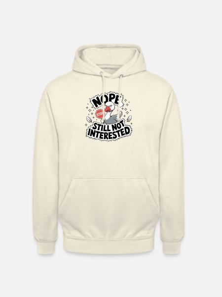 Uninterested Goose Stop Sign - Unisex Hoodie - vanilla