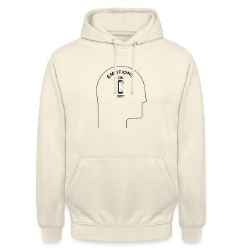 Emotions ON - Sweat-shirt à capuche unisexe - vanille - Devant - Alina (178cm) & Michal (187cm)
