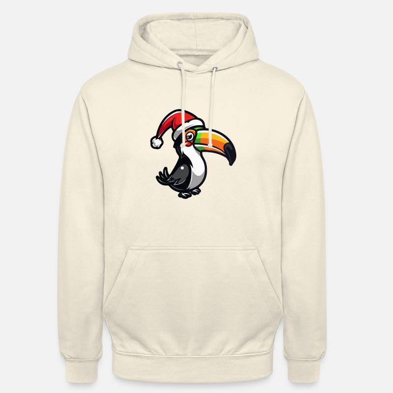 Toucan oiseau Noël - Sweat-shirt à capuche unisexe - vanille