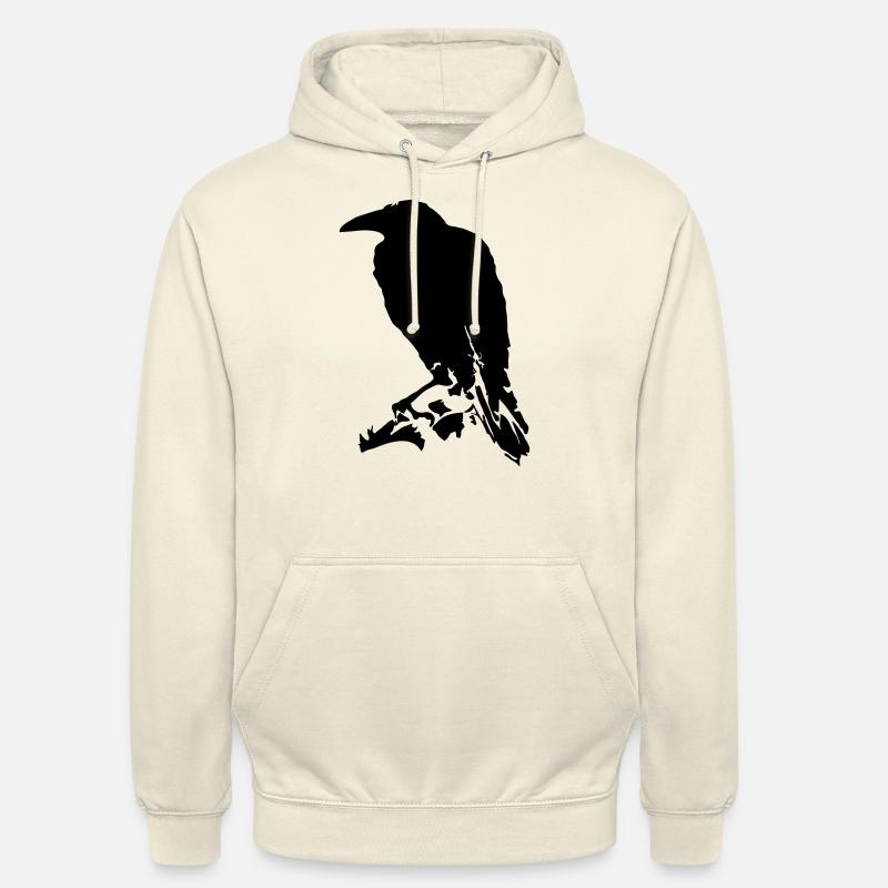 Rabe / Raven (1c) - Unisex Hoodie - Vanille-Milchshake