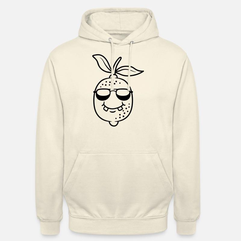 Lunettes de soleil citron design - Sweat-shirt à capuche unisexe - vanille