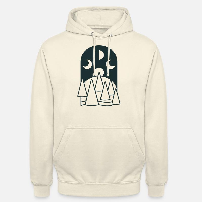 BOHO Mondphasen bogen mit Wald - Unisex Hoodie - Vanille-Milchshake