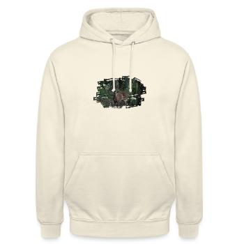deer forest - Unisex Hoodie - vanilla - Front - Alina (178cm) & Michal (187cm)