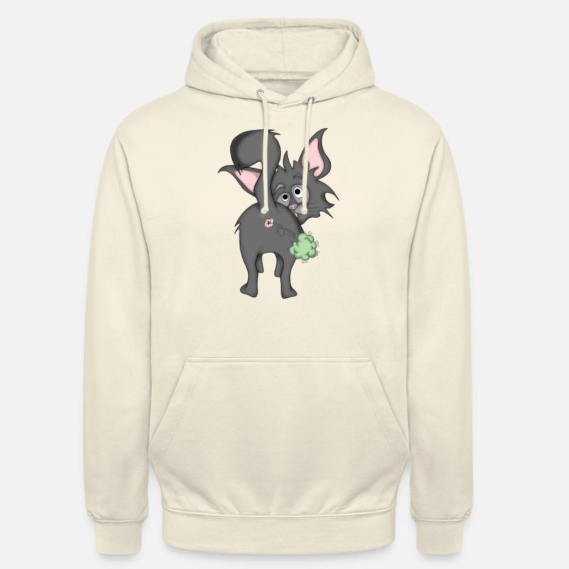 chat qui pète - Sweat-shirt à capuche unisexe - vanille