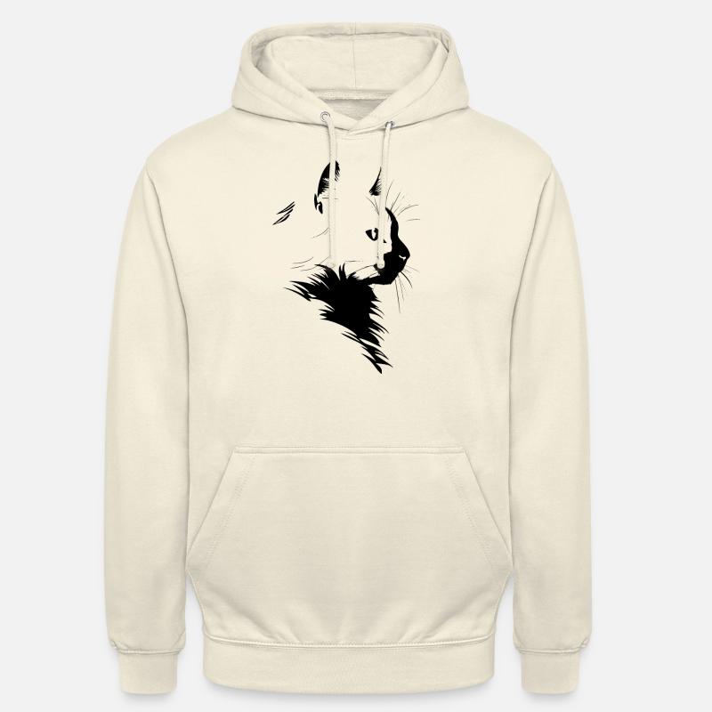 Chat, Motif De Chat - Sweat-shirt à capuche unisexe - vanille