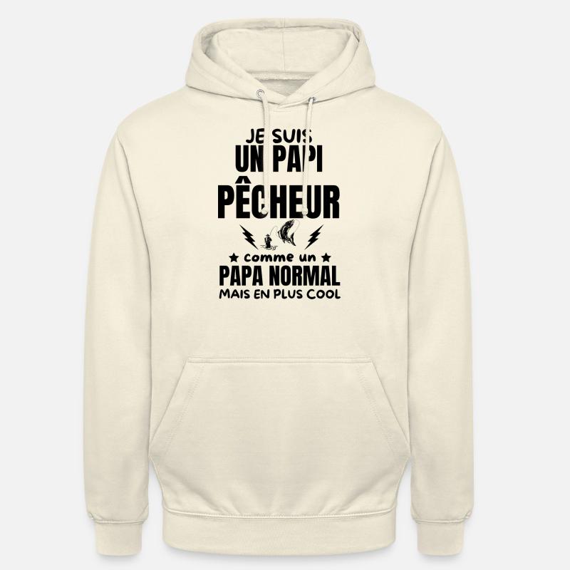 PAPI PECHEUR - Sweat-shirt à capuche unisexe - vanille