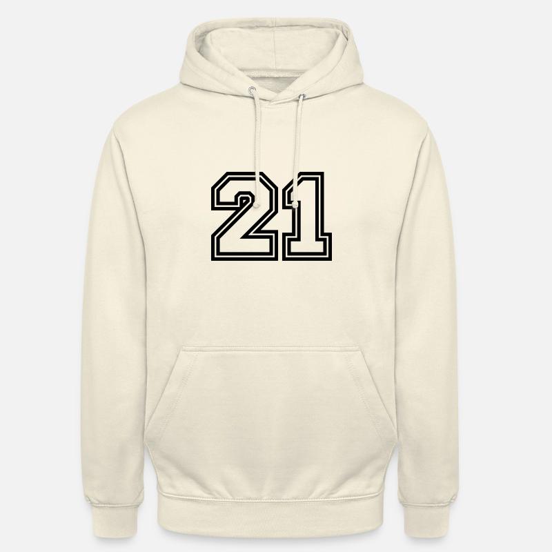 Symbole numérique 21 - Sweat-shirt à capuche unisexe - vanille