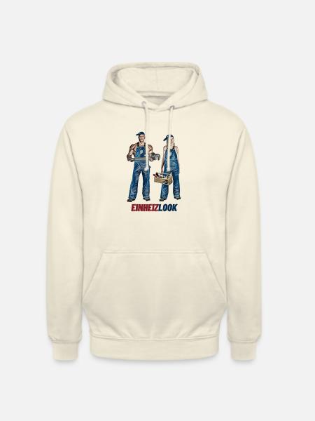 Einheitslook vs Einheizlook. Heizungsmonteure. - Unisex Hoodie - Vanille-Milchshake
