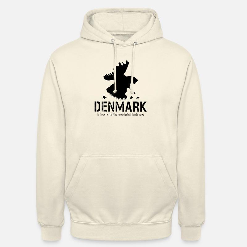 Denmark Danmark Moose - Unisex Hoodie - vanilla