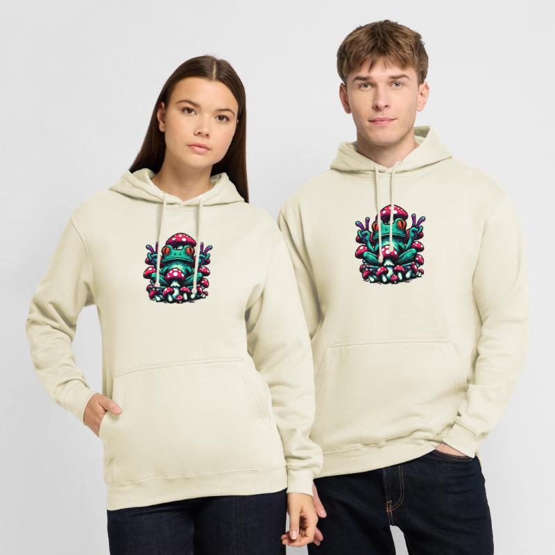 Frog with toadstool Unisex Hoodie