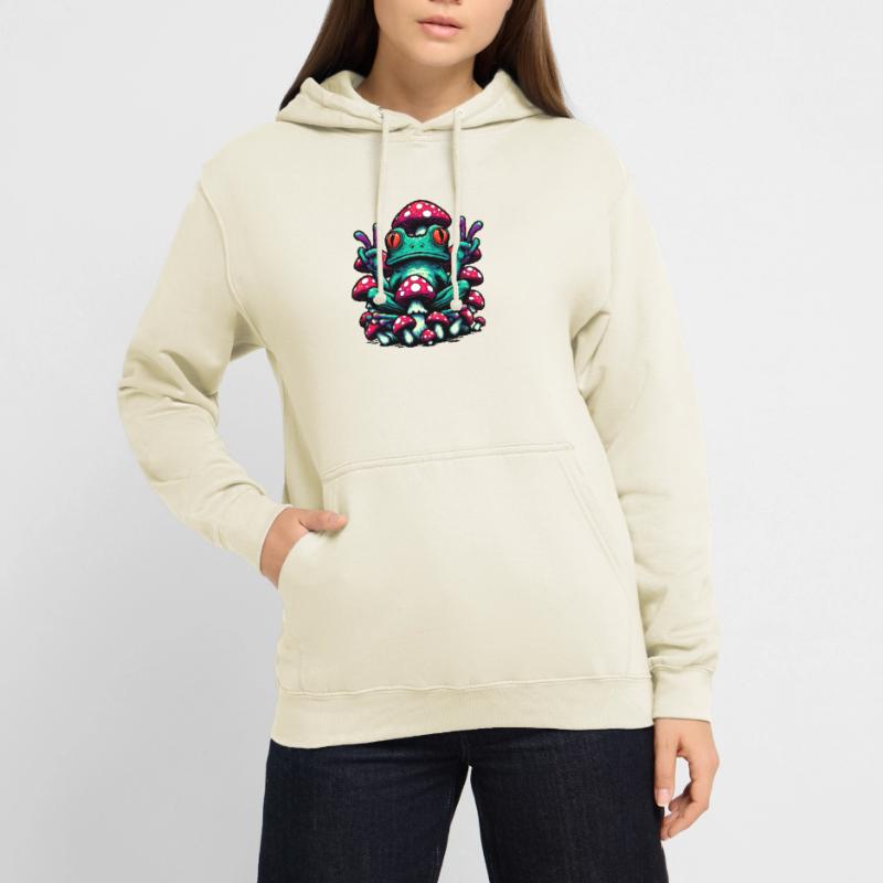 Frog with toadstool Unisex Hoodie