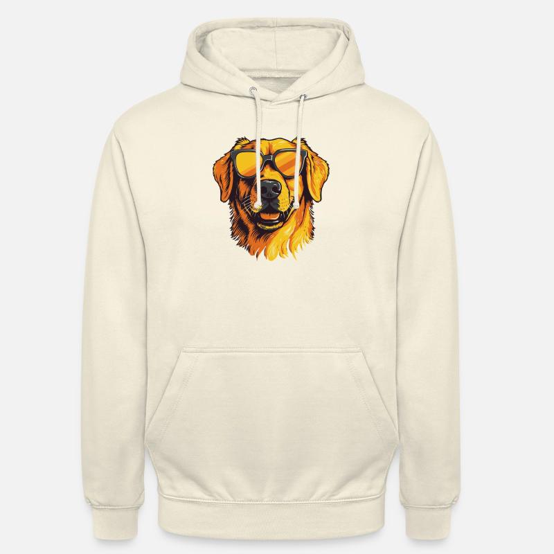 Golden Retriever mit Sonnenbrille - Unisex Hoodie - Vanille-Milchshake