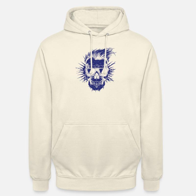 Lunettes de soleil style crâne - Sweat-shirt à capuche unisexe - vanille
