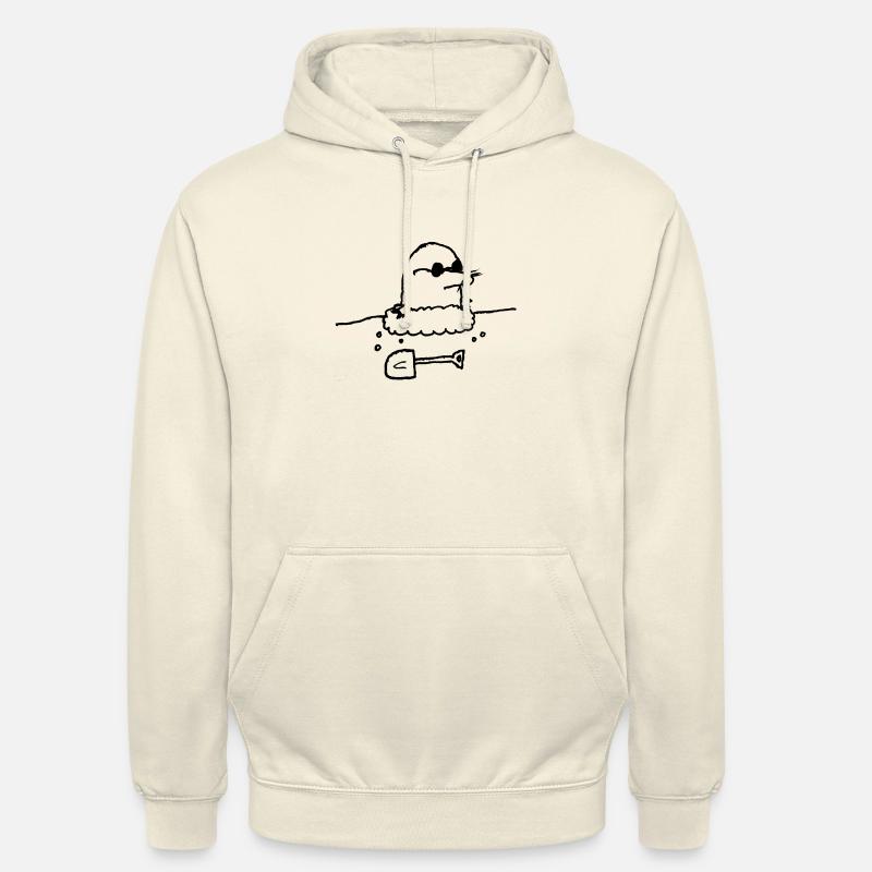 Comic Maulwurf mit Schaufel - Unisex Hoodie - Vanille-Milchshake