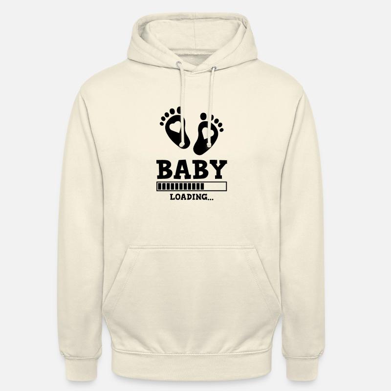 bébé loading spruch - Sweat-shirt à capuche unisexe - vanille