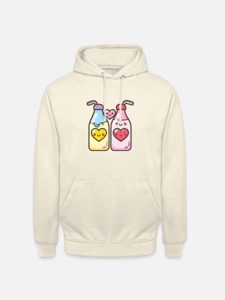 Milch Paar Liebe Herz Lustig - Unisex Hoodie - Vanille-Milchshake