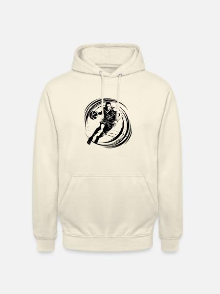 Basketteur Basketteur Basketteur Silhouette - Sweat-shirt à capuche unisexe - vanille