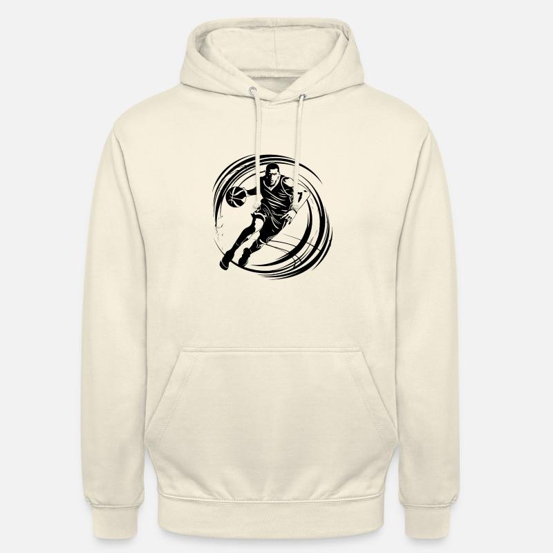Basketteur Basketteur Basketteur Silhouette - Sweat-shirt à capuche unisexe - vanille