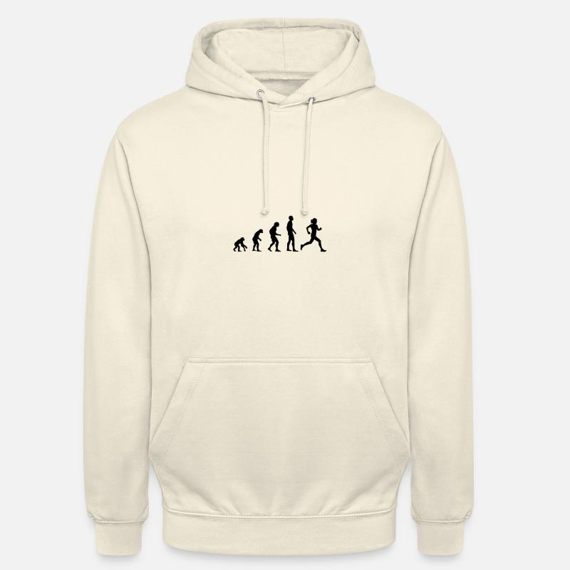 Evolution Jogging Runner - Unisex Hoodie - vanilla