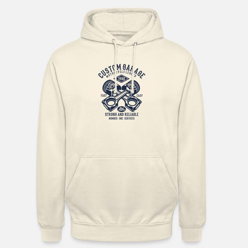 Legend garage screwdriver workshop piston car - Unisex Hoodie - vanilla