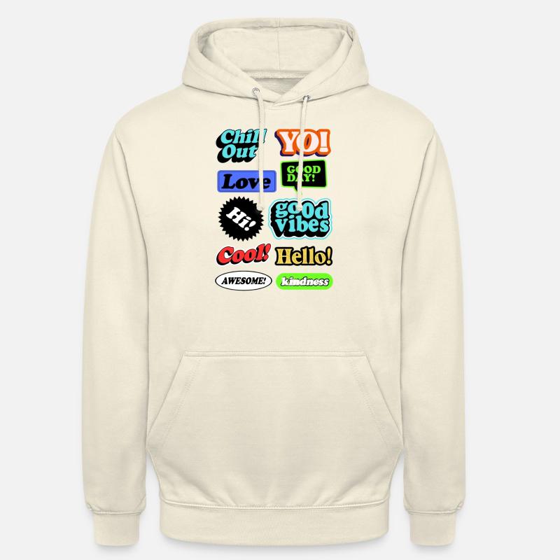 Comic graffiti speech bubbles - Unisex Hoodie - vanilla