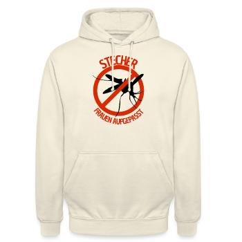 Stecher Männergeschenk - Unisex Hoodie - Vanille-Milchshake - Vorne - Alina (178cm) & Michal (187cm)