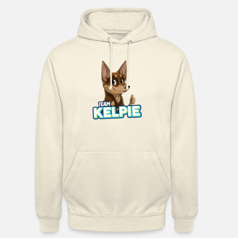 TEAM Kelpie - Chocolat et Tan - Sweat-shirt à capuche unisexe - vanille