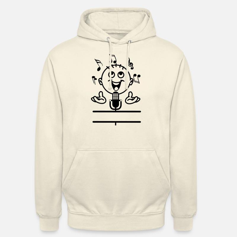 Chanteur avec bannière micro - Sweat-shirt à capuche unisexe - vanille