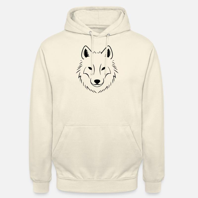 Loup - Sweat-shirt à capuche unisexe - vanille