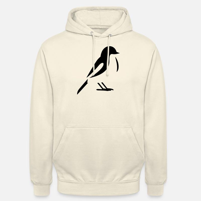 Oiseau - Sweat-shirt à capuche unisexe - vanille