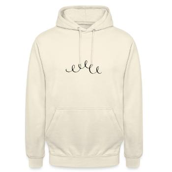 Dekoration Skizze Zeichen - Unisex Hoodie - Vanille-Milchshake - Vorne - Alina (178cm) & Michal (187cm)