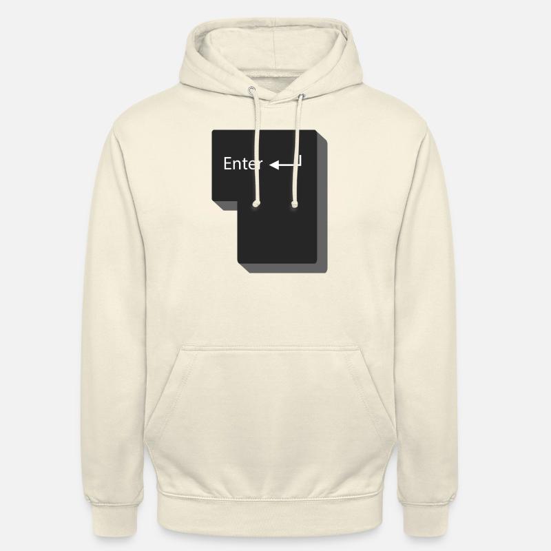 Enter Knopf Computer Geschenkidee - Unisex Hoodie - Vanille-Milchshake