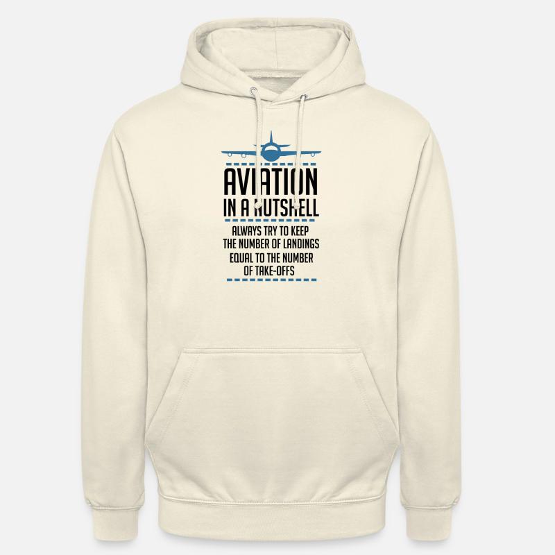 Luftfahrt in einer Nussschale Funny ATC Pilot Gift TShirt - Unisex Hoodie - Vanille-Milchshake