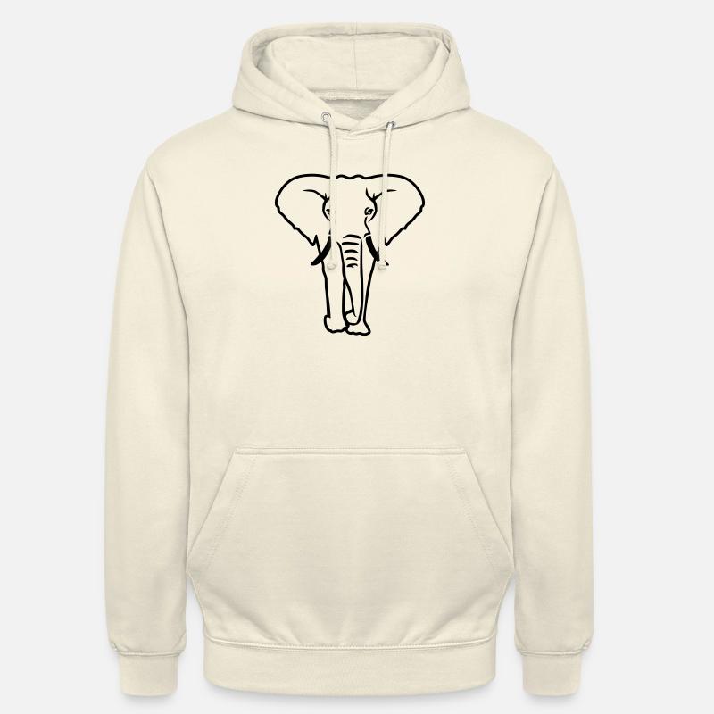 Elephant - Sweat-shirt à capuche unisexe - vanille