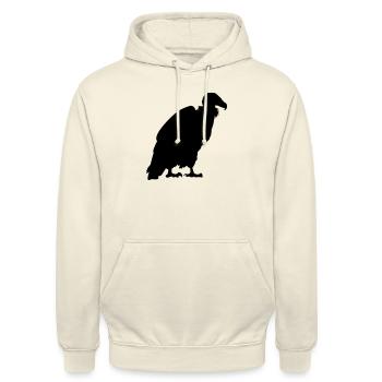 Vautour - Sweat-shirt à capuche unisexe - vanille - Devant - Alina (178cm) & Michal (187cm)