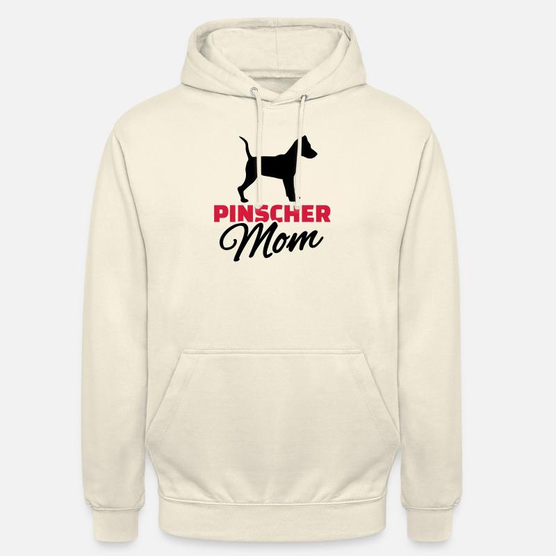 Pinscher Mom - Sweat-shirt à capuche unisexe - vanille
