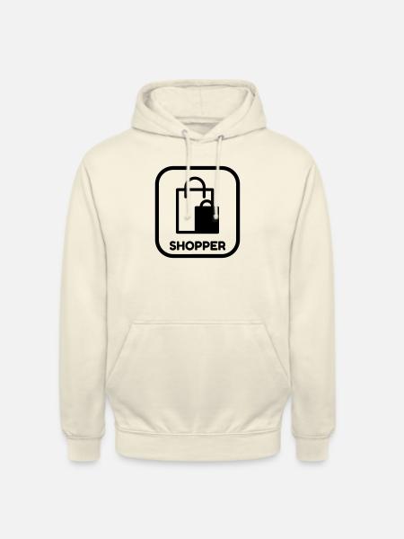 Shopping Shopper Einkaufen Käufer Soldes - Unisex Hoodie - vanilla