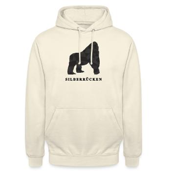 Silberrücken | Gorilla - Unisex Hoodie - Vanille-Milchshake - Vorne - Alina (178cm) & Michal (187cm)