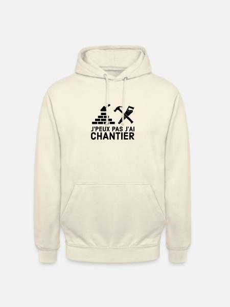 Chantier - Sweat-shirt à capuche unisexe - vanille