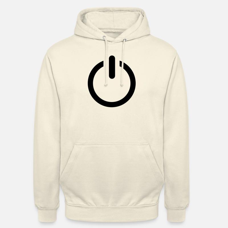 power button - Sweat-shirt à capuche unisexe - vanille
