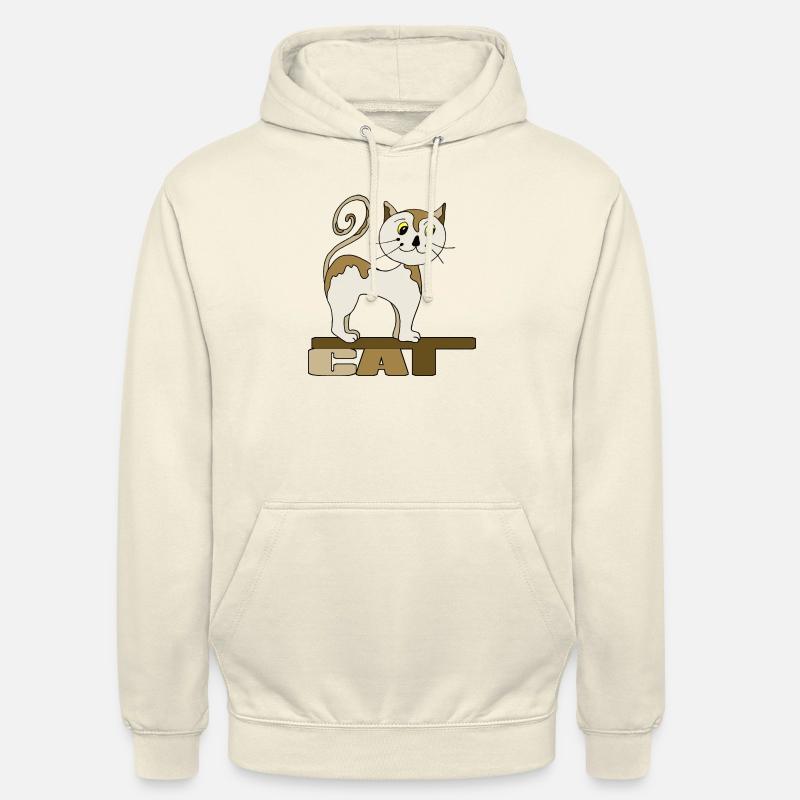 Chat - Sweat-shirt à capuche unisexe - vanille