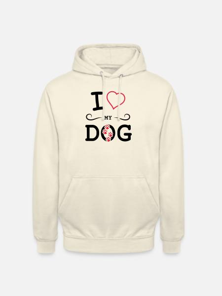 I love my dog - Unisex Hoodie - vanilla
