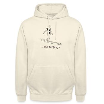 Still Surfing - Unisex Hoodie - Vanille-Milchshake - Vorne - Alina (178cm) & Michal (187cm)
