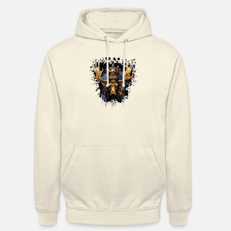 Couronne d’orignal - Sweat-shirt à capuche unisexe - vanille