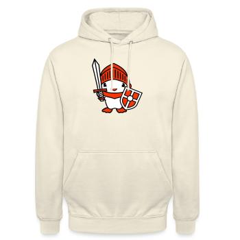 Duck Knight Armor Sword Shield Helmet Fighter - Unisex Hoodie - vanilla - Front - Alina (178cm) & Michal (187cm)