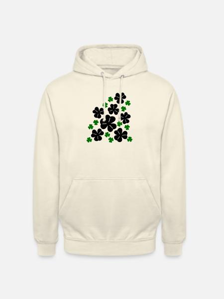 Trèfles - Sweat-shirt à capuche unisexe - vanille